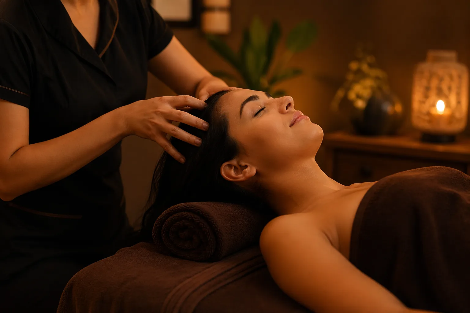 Relaxing Head-/Scalp Massage hos Pakpon Home Relax